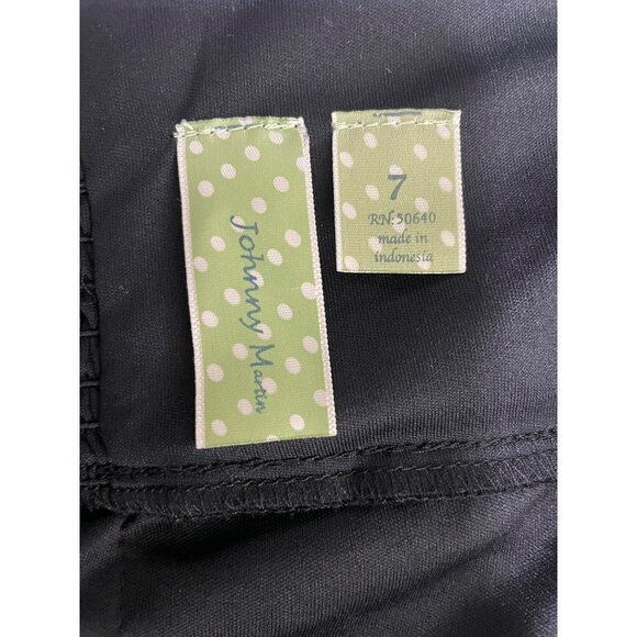 JOHNNY Martin Black Chiffon Halter Dress Size 7 - Picture 6 of 7